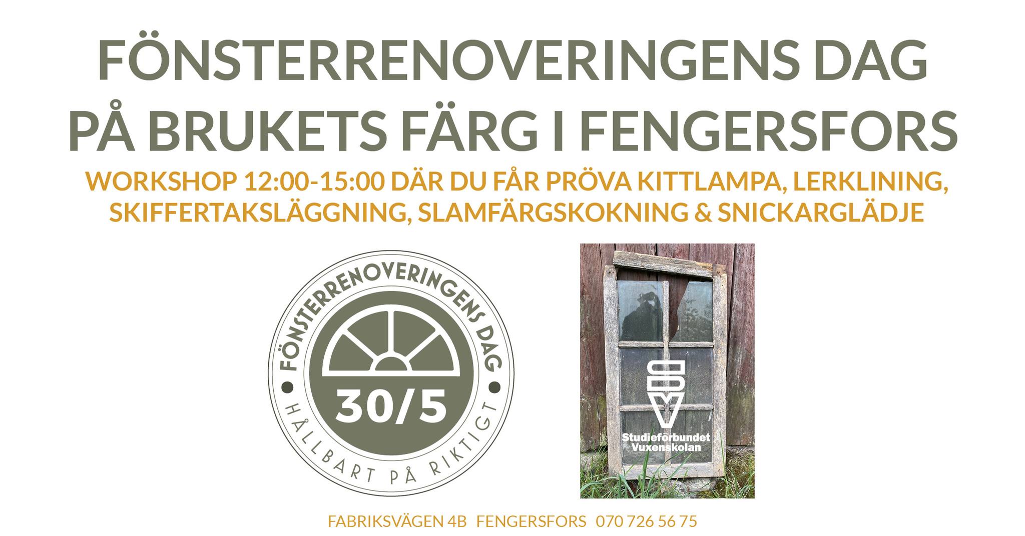 Läs mer om artikeln Fönsterrenoveringens dag på Brukets Färg i Fengersfors